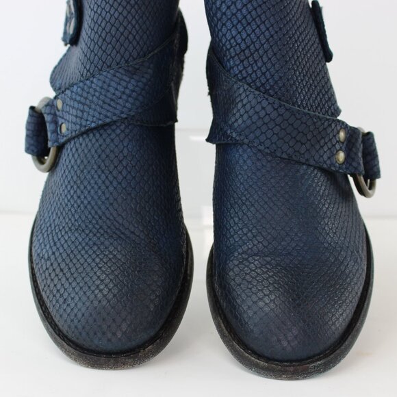 Free People Teal Buckled Western Style Bootie (EU 36/US 6) - Picture 4 of 8